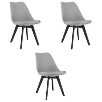 OEM Silla Mark - Patas Gris / Negro X 3