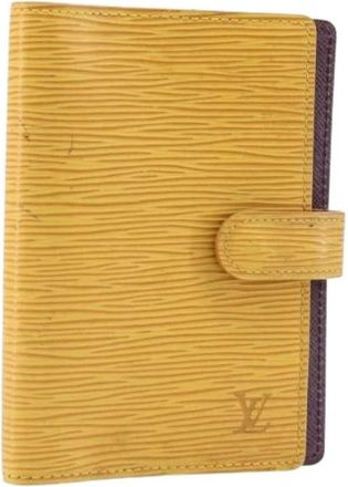 Louis Vuitton Pre-owned Day Planner Cover - Dames - Vintage Accessoires - Geel - ONE Size - Leer - Vintage