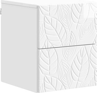 vidaXL Mesita De Noche De Pared Blanco Brillante 34,5 X 33 X 40 Cm Vidaxl