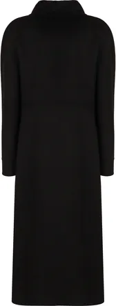 Valentino Garavani Womens Coat Virgin Wool And Cashmere Black Double Breasted & Peacoats