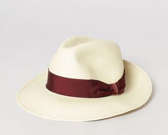 Borsalino Hat Men color Burgundy