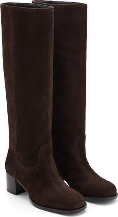 Mango Suede Tall Boot in Chocolate at Nordstrom, Size 9.5Us