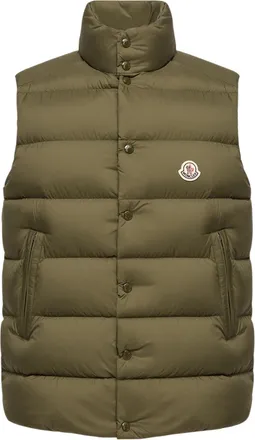 Moncler Moncler Tibb Down Vest, Men, Green, Size: 0