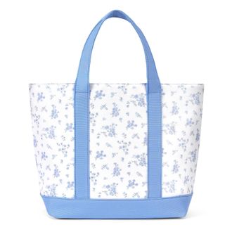 Generic Small Tote Bags for Women Floral Canvas Tote Handbag Cute Coquette Top Handle Purse for Everyday (Blue)