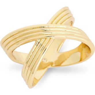 Nordstrom Rack Crossover Ring in Gold at Nordstrom Rack, Size 8
