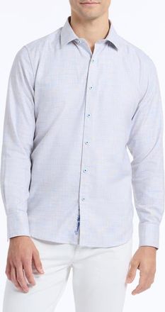 Robert Graham Edison Print Woven Button-Up Shirt in Sand at Nordstrom, Size Xxx-Large
