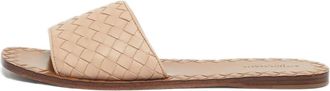 Bottega Veneta Sandali slides in pelle con design Intrecciato - Toni neutri
