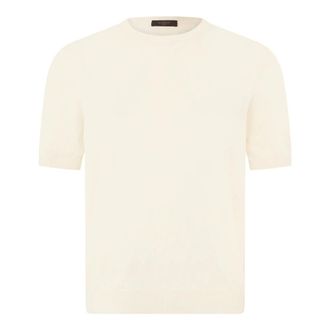 Slowear Round-neck Knitwear, male, Beige, Size: 2XL Crew Neck Sweater