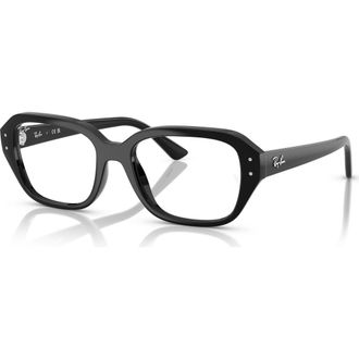 Ray-Ban 51mm Square optical glasses in Black at Nordstrom