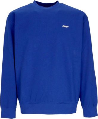 Obey Premium Crew Fleece Sweatshirt Surf Blue - Heren - Sweatshirts - Blauw - XL - Katoen - Hoodies & sweatvesten