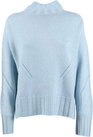 Ermanno Scervino Maglione con logo ricamato - Blu