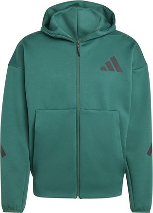 adidas Mens Z.n.e. FulL-Zip Tracksuit Top in Colleg Green - Size X-Small