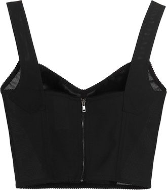 Dolce & Gabbana Jacquard Lace Bustier - Black
