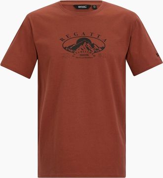Regatta Mens Regatta Mens Cline IX Mountain T-Shirt - Red - Size: 48
