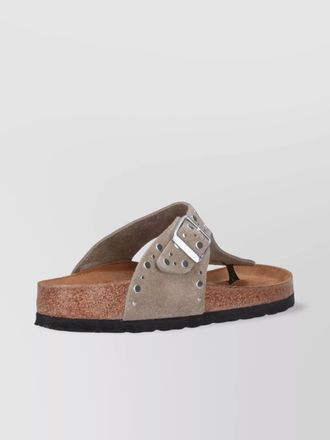 Birkenstock suede leather rivet thong sandals