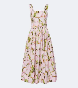Oscar De La Renta Vestido de c&oacute;ctel en mezcla de algod&oacute;n floral