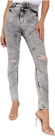 Retrof&ecirc;te Allegra Distressed Jeans - Dames - Skinny Jeans - Grijs - W25 - Katoen - Jeans
