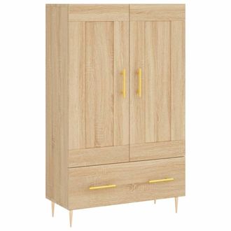 Berkfield Home Highboard Sonoma Oak 69.5x31x115 cm Engineered Wood in Light Tan
