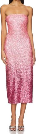 LoveShackFancy Stasia Sequin Dress In Pink Ombre