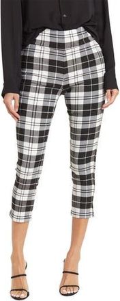 Patrizia Luca High Waist Capri in Wht Plaid at Nordstrom Rack, Size X-Small