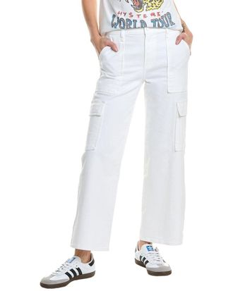 Hudson Rosalie White High-Rise Wide Leg Cargo Jean
