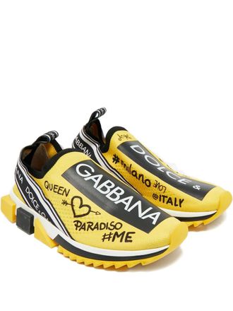 Dolce & Gabbana Sorrento knit slip-on sneakers - Yellow