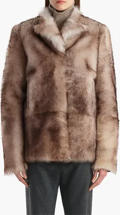 Khaite Saraphina Genuine Shearling Jacket in Natural at Nordstrom, Size 2