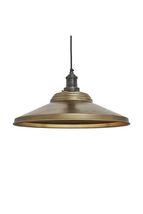 Industville Brooklyn Giant Step Pendant, 18 Inch, Brass, Pewter Holder in Bronze