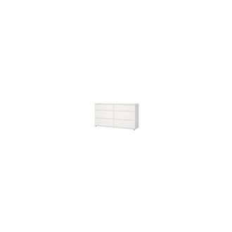 Tvilum Kit Cassettiera Doppia 6 Cass 153,4x40x83,7cm Bianco