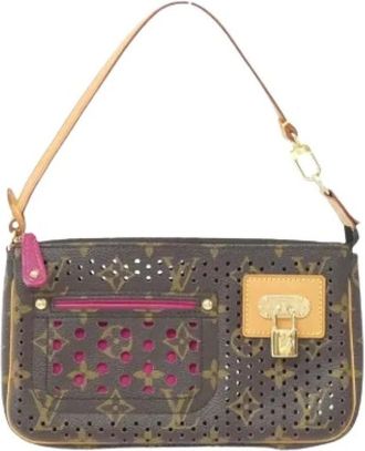 Louis Vuitton Pre-owned Shoulder Bags, female, Brown, Size: ONE SIZE Pre-owned Monogram Perfo Pochette