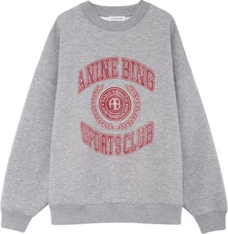 Anine Bing Felpa Miles Collegiate - - Sweatshirts & Hoodies - Donna - Grigio - XS