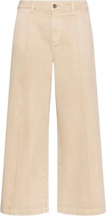 Elena Miro Pantaloni Palazzo Corti a Vita Alta - - Trousers - Donna - Beige - S