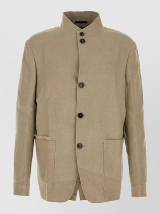 Ermenegildo Zegna formal jacket stand collar front pockets