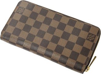 Louis Vuitton Brown Damier Ebene Zippy Wallet (Authentic Pre-Loved)