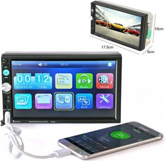 Trade Shop Trade Shop - Stereo 7023b Lcd 7,0 Full Hd 1080p Auto Mp4 Mp5 Radio Fm Bluetooth Telecomando