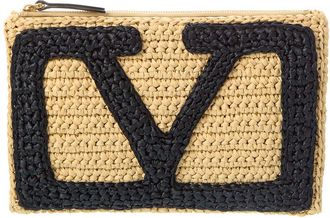 Valentino Viva Superstar Raffia Pouch