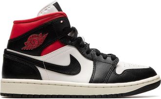 Nike Jordan Air Jordan 1 Mid Black/Gym Red/Sail sneakers - women - Leather - 10.5