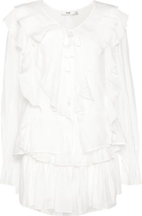 B+ab fully-ruffled muslin co-ord set - women - Polyester/Viscose - S - White