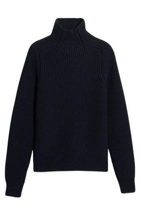Fortela Leona High Neck Wool and Cashmere Sweater in Blue at Nordstrom, Size Medium Eu