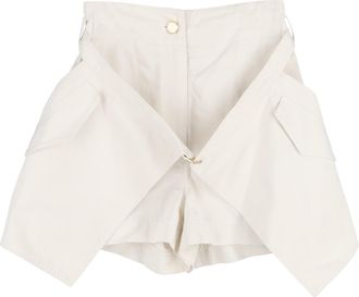 Dion Lee High-Rise Skort in White Cotton