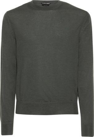 Tom Ford Round-neck Knit Jumper - male - Tom Ford - Round-neck Knitwear - Gray - 2XL - Knitwear