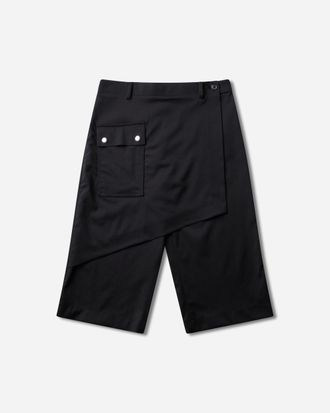 Kiko Kostadinov Women s Linnet Wrap Culottes Crow Black