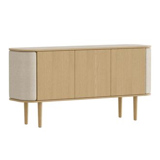 Umage Treasures Sideboard mit 3 T&uuml;ren, Eiche natur / white sands