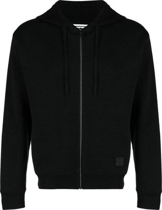 Wooyoungmi Zwarte Zip Hoodie Sweater Casual Stijl - Heren - Vesten met rits - Zwart - S - Wol - Hoodies & sweatvesten