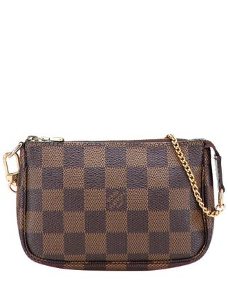 Louis Vuitton Brown Coated/Waterproof Canvas Mini Pochette Accessoires (Authentic Pre-Loved)