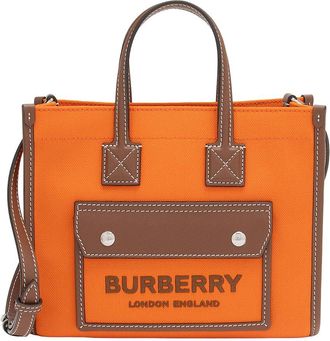 Burberry Brown Leather Freya Horseferry Mini Tote (Authentic Pre-Loved)