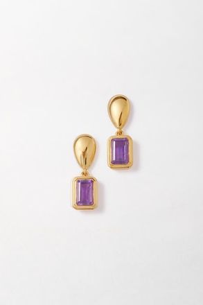 Edge of Ember Pebble Birthstone Drop Earrings in Amethyst (February) at Nordstrom