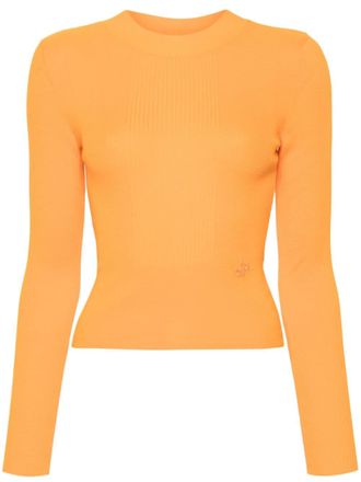 Patou ribbed-knit jumper - women - Cotton/Polyester - M - Orange