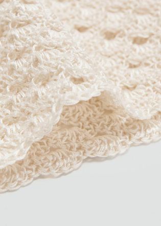 Mango Cappellino crochet grezzo - Donna - Taglia unica - MANGO