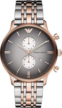 Emporio Armani Accessoires, Heren, Grijs, ONE Size, Chronograaf Horloge